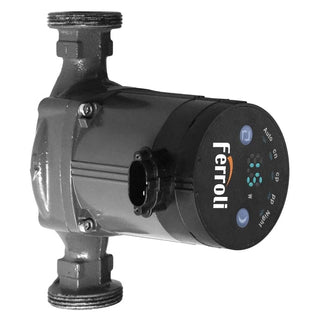 Ferroli CRS 25-6 EAB cirkulationspumpe – 45 W, 6 m løftehøjde, 3,3 m³/t, 180 mm, 220 V