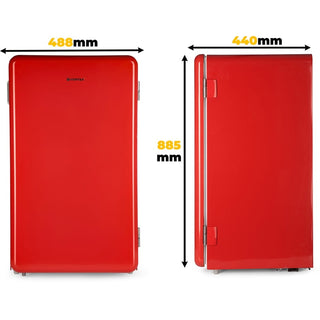 VORTEX VD9SRD01M Mini Køleskab 93 L – Energi E, Kompakt og Stilrent