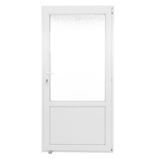 Yderdør i PVC med termorude 2/3, type 2, 4-kammer, PVC-tærskel, højre, 97×197 cm