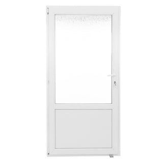 Yderdør i PVC med termorude 2/3, type 2, 4-kammer, PVC-tærskel, venstre, 97×197 cm