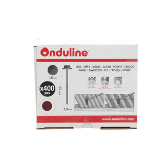 Onduline Specialsøm med tætningsskive – Rød – 65 mm – 400 stk.