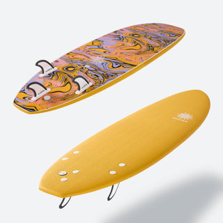 Skumsurfbræt 500 6' med 1 leash og 3 finner