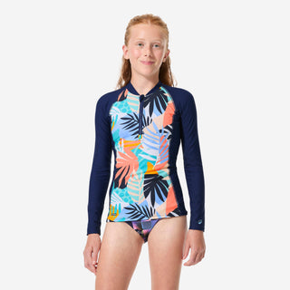 Anti-UV bluse med lynlås, UPF50+, UV>95% Palmy Piger