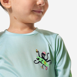 UV-beskyttende t-shirt 100 UPF50+, UV>95% børn