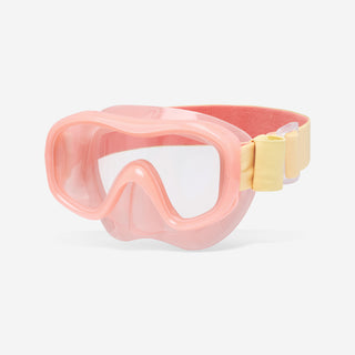 Dykkerbriller anti-dug 100 Comfort pink grapefrugt børn