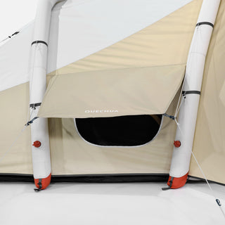 Oppusteligt campingtelt til 8 personer med 4 soverum, Fresh & Black, Air Seconds 8.4