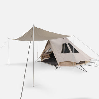 Tipi-telt Camping i bomuldspolyester 6 personer