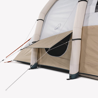 Oppusteligt campingtelt til 6 personer med 3 kabiner, Fresh & Black, Air Seconds 6.3