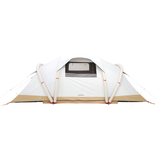 Oppusteligt campingtelt Air Seconds 4.2 til 4 personer, 2 kabiner, Fresh & Black