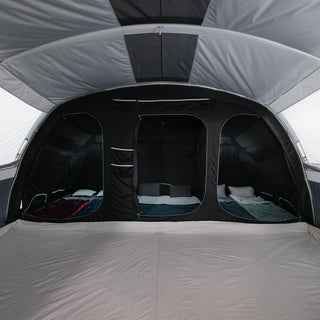 Campingtelt til 6 personer med 3 kabiner, Fresh & Black, Arpenaz 6.3