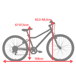 Alsidig cykel Riverside 100 24" børn 135-150 cm
