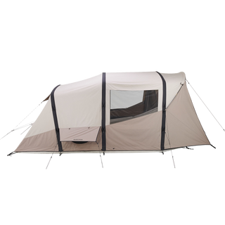 Oppusteligt campingtelt til 4 personer med 2 kabiner, Air Seconds 4.2 Polybomuld
