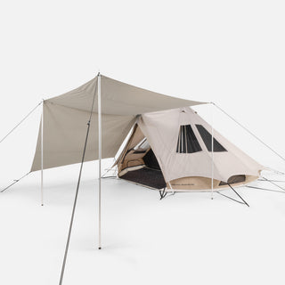 Tipi-telt Camping i bomuldspolyester 6 personer