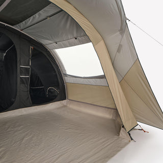 Oppusteligt campingtelt til 6 personer med 3 kabiner, Fresh & Black, Air Seconds 6.3