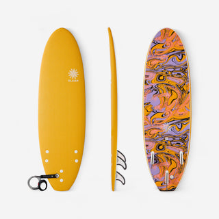 Skumsurfbræt 500 6' med 1 leash og 3 finner