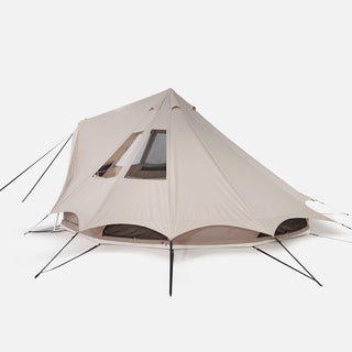 Campingtelt til 5 personer med 2 kabiner, Tepee 5.2 Polybomuld
