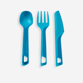 Sæt med 3 stk. bestik i plast til vandreture
