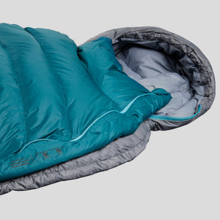 Sovepose til trekking 10 °C i dun, let og kompakt, MT900