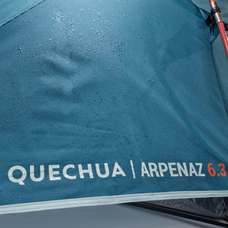 Campingtelt til 6 personer med 3 kabiner, Arpenaz 6.3