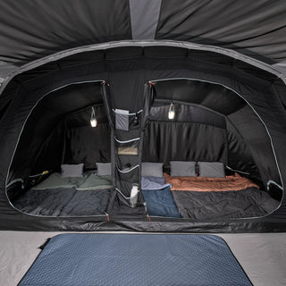 Campingtelt til 5 personer med 2 kabiner, Fresh & Black, Arpenaz 5.2