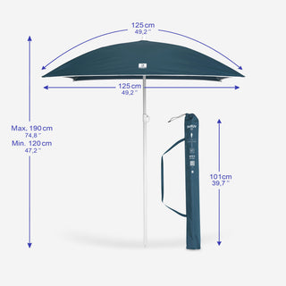 Rektangulær strandparasol 1 plads UPF 50+ - PARUV 125
