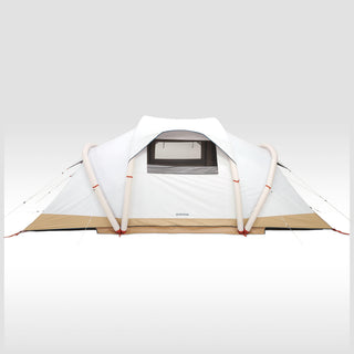 Oppusteligt campingtelt Air Seconds 4.2 til 4 personer, 2 kabiner, Fresh & Black