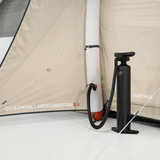 Oppusteligt campingtelt til 8 personer med 4 soverum, Fresh & Black, Air Seconds 8.4