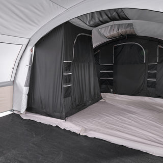 Oppusteligt campingtelt til 6 personer med 3 kabiner, Fresh & Black, Air Seconds 6.3 XXL