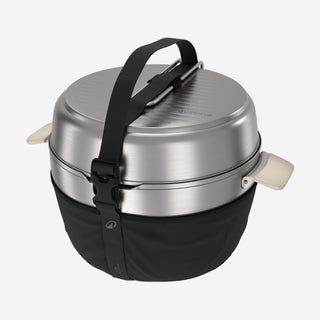 Grydesæt til camping 900 i rustfrit stål + slip-let, 4 personer, 33 dele XL