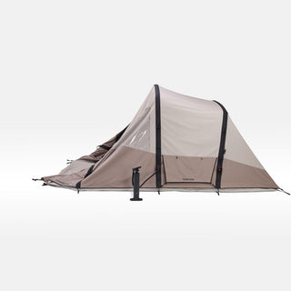 Oppusteligt campingtelt til 4 personer med 2 kabiner, Air Seconds 4.2 Polybomuld