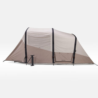 Oppusteligt campingtelt til 4 personer med 2 kabiner, Air Seconds 4.2 Polybomuld
