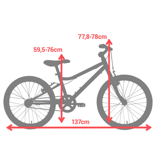 Alsidig cykel Riverside 100 20" børn 120-135 cm