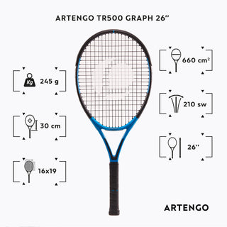 Tennisketsjer TR500 str. 26" til børn