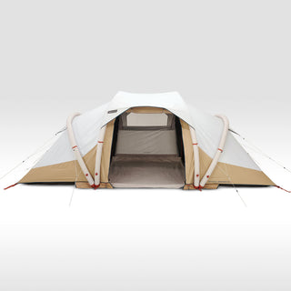 Oppusteligt campingtelt Air Seconds 4.2 til 4 personer, 2 kabiner, Fresh & Black