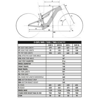 Elektrisk mountainbike med affjedring 29" E-EXPL 520 S