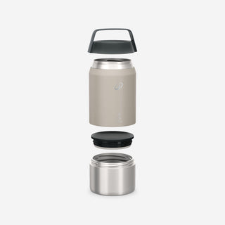 Termomadkasse 900 i rustfrit stål til camping og vandring/trekking 1,2L