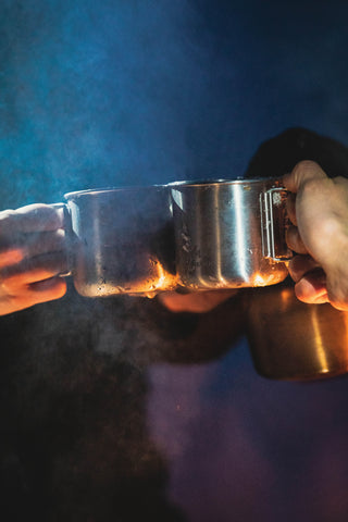 Krus 500 i rustfrit stål 0,4 L til vandreture og camping