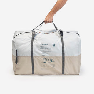 Oppusteligt campingtelt til 4 personer med 2 kabiner, Fresh & Black, Air Seconds 4.2 XXL