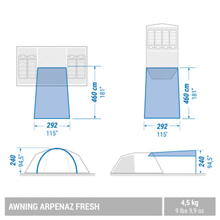 Baldakin Arpenaz Fresh Camping 6 Personer