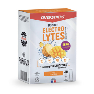 Elektrolytdrik Overstims exotic (nul kalorier) - pakke 10 breve × 8 g