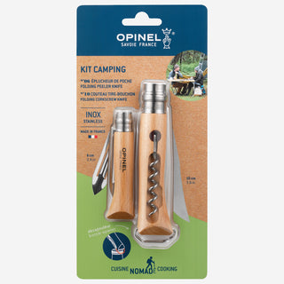 Opinel campingsæt med kniv n°10, skræller og proptrækker