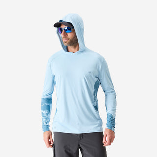 Anti-UV fiskerbluse 500 med hætte UPF 50+