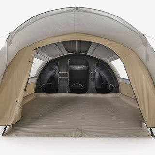 Oppusteligt campingtelt til 6 personer med 3 kabiner, Fresh & Black, Air Seconds 6.3