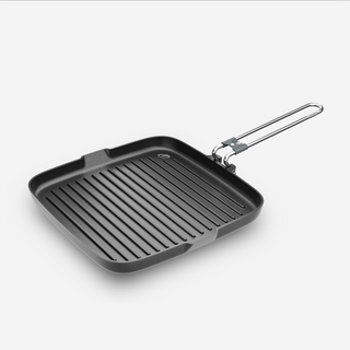 Grillpande til camping 900 med sammenklappeligt håndtag 25 × 25 cm