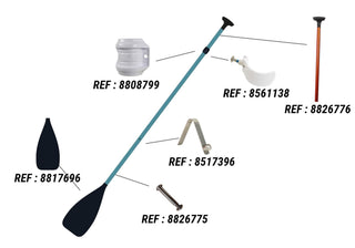 Stand up paddle-pagaj 100 i 3 dele 165-205 cm