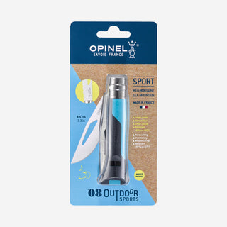 Opinel n°8 outdoorkniv med rustfrit stålblad