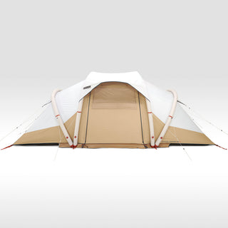 Oppusteligt campingtelt Air Seconds 4.2 til 4 personer, 2 kabiner, Fresh & Black