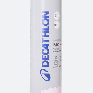 Sæt med 12 fjerbolde til badminton, med fjer FSC 530 SPEED 77