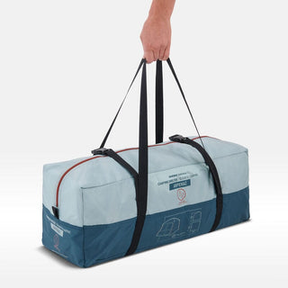 Living telt Arpenaz Base – 6 personer, 6,25 m², med stænger, UPF 30, blå/grøn