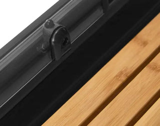 Hydromassage Brusekabine – 120 x 80 cm | Rektangulær | Sort & Bambus | Lav bund